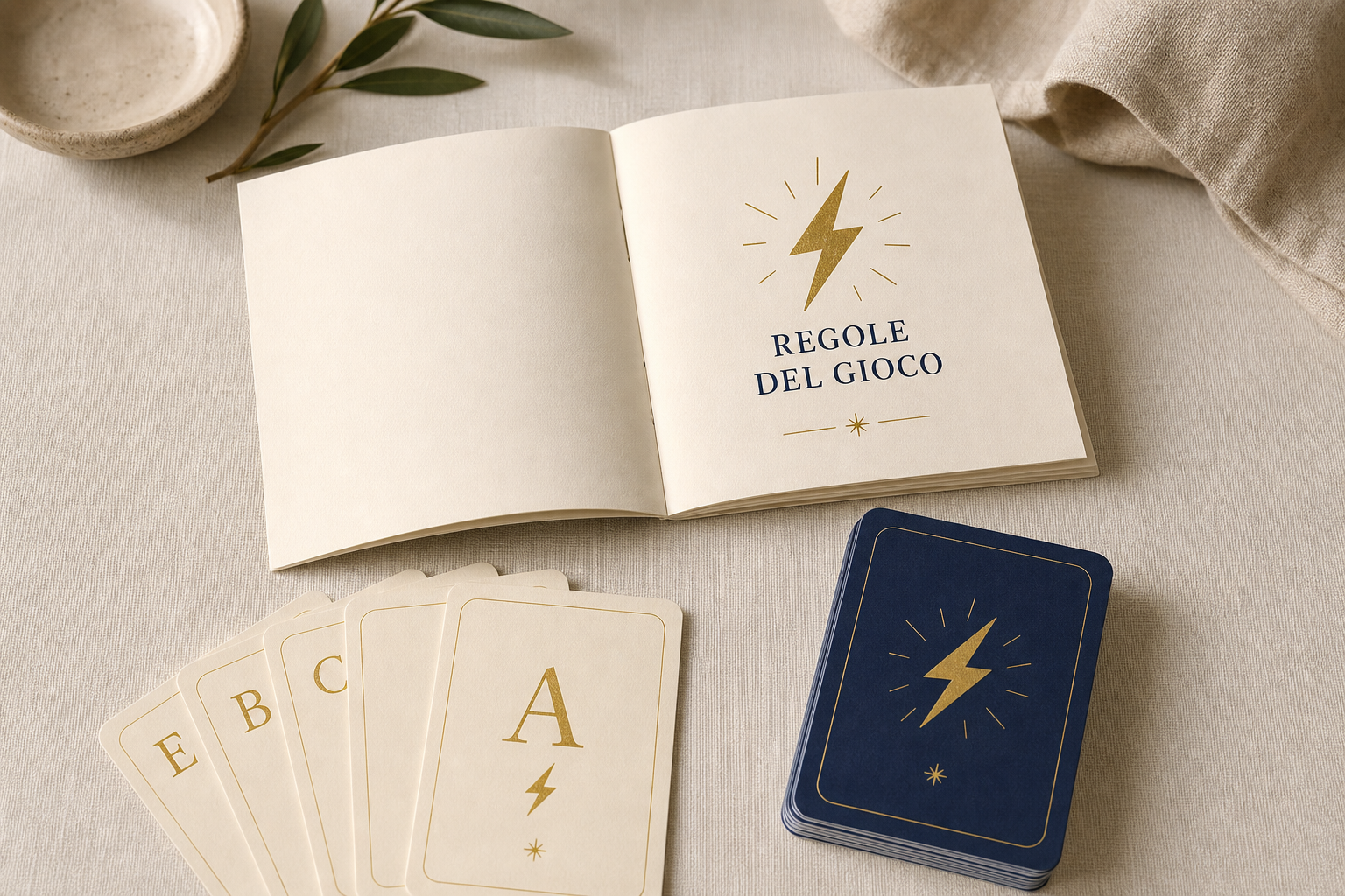 Libretto delle regole di Quick Stop aperto con titolo Regole del Gioco